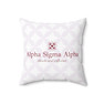 Alpha Sigma Alpha Elevate & Influence Pattern Square Pillow