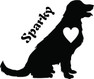  Custom Dog Heart Sticker 