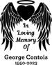 In Loving Memory Of Angel Wings Heart Sticker