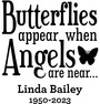 Butterflies Appear When Angels Are Near In Memory Sticker