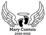 In Memory Baby Feet & Wings Sticker