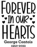Forever In Our Hearts In Memory Sticker
