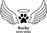 Paw Print With Wings In Memory Sticker