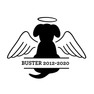 Dog With Wings In Memory Sticker