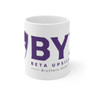 Beta Upsilon Chi Crest Ceramic Coffee Cup, 11oz