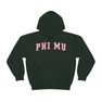 Phi Mu Letterman Hooded Sweatshirts