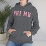 Phi Mu Letterman Hooded Sweatshirts