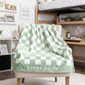 Kappa Delta Sherpa Checkerboard Throw Blankets