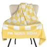 Phi Sigma Sigma Sherpa Checkerboard Throw Blankets