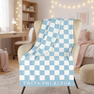 Theta Phi Alpha Sherpa Checkerboard Throw Blankets
