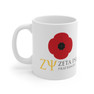 Zeta Psi Remembrance Poppies Coffee Cup, 11oz