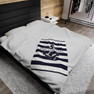  Personalized Boat Name Velveteen Plush Blanket 