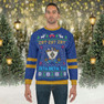 Zeta Beta Tau New Ugly Christmas Sweater Look Crewneck Sweatshirt