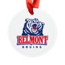 White Belmont Acrylic Ornament with Ribbon