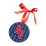 Striped Belmont Acrylic Ornament with Ribbon