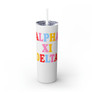 Alpha Xi Delta Skinny Tumbler with Straw, 20oz