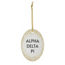 Alpha Delta Pi Gold Speckled Oval Ornaments