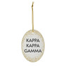 Kappa Kappa Gamma Gold Speckled Oval Ornaments