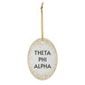 Theta Phi Alpha Gold Speckled Oval Ornaments