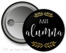 ADPi Alpha Delta Pi Alumna Faux Gold Foil and Black Sorority Pinback  Button