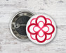  AOII Alpha Omicron Pi Rose Logo Button 