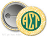 AST Alpha Sigma Tau Floral Monogram Button