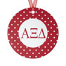 Alpha Xi Delta Red Polka Dots Christmas Ornaments