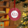 Alpha Xi Delta Red Polka Dots Christmas Ornaments