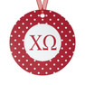 Chi Omega Red Polka Dots Christmas Ornaments