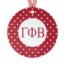 Gamma Phi Beta Red Polka Dots Christmas Ornaments
