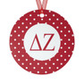 Delta Zeta Red Polka Dots Christmas Ornaments