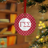 Gamma Sigma Sigma Red Polka Dots Christmas Ornaments