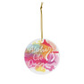 Alpha Chi Omega Watercolor Round Christmas Ornaments