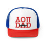 Alpha Omicron Pi Dad Stache Trucker Caps