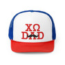 Chi Omega Dad Stache Trucker Caps