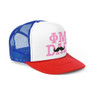  Phi Mu Dad Stache Trucker Caps 
