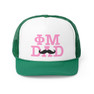  Phi Mu Dad Stache Trucker Caps 