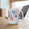Alpha Delta Pi Rainbow House Ceramic Large Mug 15oz