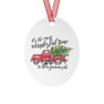Gamma Phi Beta Red Truck Christmas Ornaments