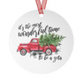 Zeta Tau Alpha Red Truck Christmas Ornaments