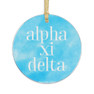 Round Alpha Xi Delta Watercolor Acrylic Ornaments