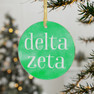 Round Delta Zeta Watercolor Acrylic Ornaments