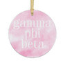 Round Gamma Phi Beta Watercolor Acrylic Ornaments
