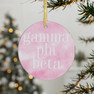 Round Gamma Phi Beta Watercolor Acrylic Ornaments