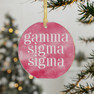 Round Gamma Sigma Sigma Watercolor Acrylic Ornaments