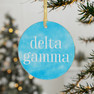 Round Delta Gamma Watercolor Acrylic Ornaments