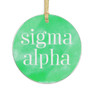 Round Sigma Alpha Watercolor Acrylic Ornaments