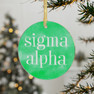 Round Sigma Alpha Watercolor Acrylic Ornaments