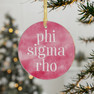 Round Phi Sigma Rho Watercolor Acrylic Ornaments