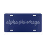 Alpha Phi Omega Kem License Plate